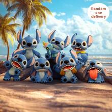 Miniso Lilo & Stitch Series Stitch Fluffy Adventure Long Flocking Blind Box Figurine Is Your Fun Companion. Stitch's Lively Image Comes To Life, And The Flocking Material Is Warm And Skin - Friendly(1 PC Random Delivery) - Multicolor - View 1