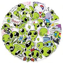 50PCS Alien Stickers Aesthetic Vinyl Stickers High Quality Stickers Decals Scrapbook,Journaling,Laptop,Bumper,Skateboard,Water Bottles,Computer,Phone Stickers Can Bring A Lot Of Fun To Your Life,The Perfect Gift For Adults - Multicolor - View 9
