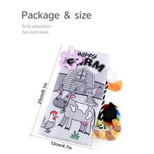 Libro de tela con cola para enseñanza temprana de bebés, libro de tela estéreo y divertido con cola para bebés, juguete de tela para bebés, juguete interactivo para bebés con campana incorporada, no se puede rasgar, lavable, mejora la capacidad de agarre - Multicolor - Ver 9