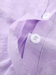 2 Peças Conjunto de Pijama Feminino, Cardigan Gola com Manga Longa e Bainha com Babado e Laço, Calça Longa com Estampa Floral, Confortável e Elegante, Adequado para Primavera, Outono e Inverno em Casa