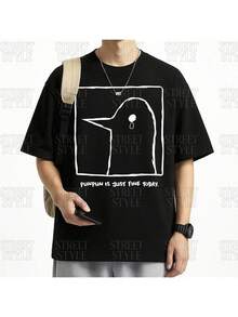 Unisex T-Shirt Good Night Pun Pun Manga Geek Men Women 100% Cotton Top Premium Streetwear New Release Immediate Shipping Various Colors!! Plus Size - màu đen - Xem 2