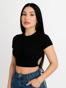 女士上衣 - 黑色 - 查看 2