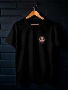 Over Quero Café Streewear Unisex T-Shirt Ref4014 - Black - View 6