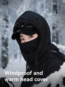 GOLOVEJOY 1 Stück Winter Radfahren Warm Windschutz Gesichtsmaske Ski Balaclava Halswärmer Schal Mütze Set