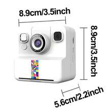 Máy ảnh kỹ thuật số cầm tay in tức thì với ống kính selfie xoay 180° | In, chia sẻ và trang trí tức thì với giấy tích hợp | Màn hình LCD 2,4", độ phân giải HD 1080P, hiệu ứng âm nhạc và âm thanh | Phụ kiện du lịch và tiệc tùng vui nhộn và sáng tạo | Làm quà tặng (Hồng/Xanh dương/Tím), Pin sạc 1300mAh thích hợp làm quà tặng du lịch, tiệc tùng, sinh nhật, Giáng sinh và năm mới - ZSK-Nhiều màu - Xem 11