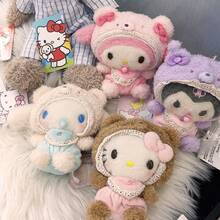 Sanrio 三丽鸥系列奶嘴、泰迪熊、Hello Kitty毛绒玩具、My Melody、Kitty猫咪吊坠、钥匙扣、包包配件、生日礼物、男女童礼物、圣诞节礼物 - 彩色 - 查看 4