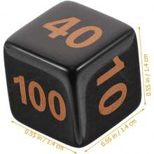 1个亚克力六面骰子，纸牌游戏计分配件，适合节日娱乐、家庭聚会、感恩节、圣诞节、万圣节等场合作为礼物 - 彩色 - 查看 6