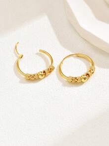 1 set cercei de mireasă din cupru placat cu aur, cadou de nuntă pentru femei