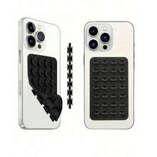 1pc 28pcs Square Double-Sided Silicone Suction Cup Stickers, Phone Suction Cup Holder Stickers, Anti-Slip Double-Sided Suction Cup Silicone Stickers - Multicolor - View 5