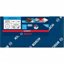 Discos de lixa de aba Bosch 50x EXPERT O780, 125 mm (para madeira dura, tinta para madeira, Ø 125 mm, grão 240, lixadeira excêntrica de acessórios profissionais) - Azul - Ver 5