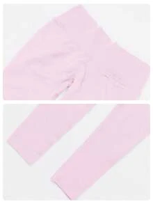 Bộ đồ thể thao nữ MFVIM gồm áo ngực thể thao không đường may, co giãn và quần legging cạp cao, ôm sát, định hình vòng ba, thoáng khí và thoải mái, lý tưởng cho tập luyện, chạy bộ, đạp xe, yoga, pilates và tập gym. - Hồng - Xem 12