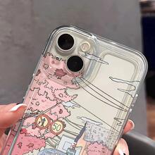 Adecuado para iPhone 16 PRO MAX, funda protectora transparente simple a prueba de golpes con patrón de tren de anime Sakura, alta estética para iPhone 14/15/15 PLUS/13P/12/11/7/8P/X/XR/XSMAX - Mezcla de colores - Ver 7
