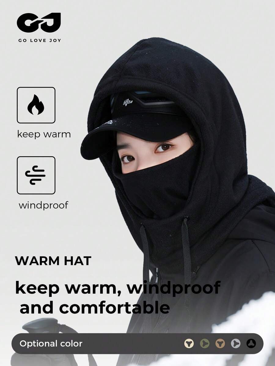GOLOVEJOY 1 Stück Winter Radfahren Warm Windschutz Gesichtsmaske Ski Balaclava Halswärmer Schal Mütze Set