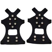 1 PC Outdoor Crampons Mountaineering Travel Fishing Snow Non-Slip Shoe Cover Stainless Steel 10 Teeth Ice And Snow Spike Silicone Light Ice Snow Grips Cleat Crampons Over Shoe/Boot Traction Cleat Slip-On Stretch Footwear