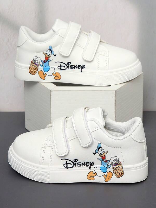 Disney 1 par de zapatillas casuales con cierre de gancho y bucle, transpirables y cómodas, adecuadas para volver a la escuela, estudiantes, primavera/otoño