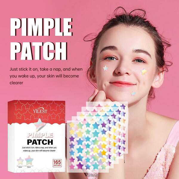 165pcs Multi-Shaped Acne Patches, A Variety Of Colors For You To Choose From, Facial Patches, Enhance Your Charm, Can Be Used At Parties, Gatherings, And Daily, Fragrance-Free, Paraben-Free - Ingredients, Effectively Help You Restore Your Skin, Unisex, Suitable For All Skin Types