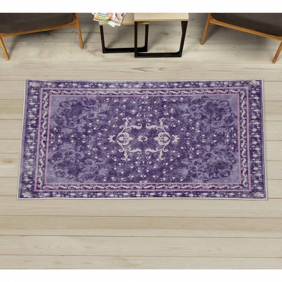 Retro Mid Century Abstract Pattern Rug On Ivory Background, Dark Orange And Reseda Green, 4' X 5' 5", Ideal For Bedroom, Dorm And Living Room - 石英薰衣草玫瑰 - 查看 1