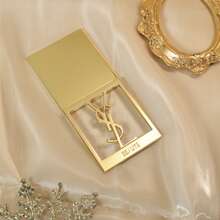 Yves Saint Laurent Lustro Golden Square, luksusowe, duże logo, łatwe w przenoszeniu, do poprawek, do codziennego użytku