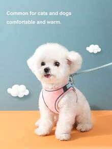 1 Set Arnés y Correa para Mascotas, Arnés de Chaleco Estilo Lindo para Gatos, Anti-Escape, Hebilla de Reflectante, Adecuado para Pasear Gatitos - Verde - Ver 2