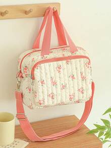 1pc INS Style Embroidered Mommy Bag, Small Handheld & Shoulder Strap Maternity Bag - Multicolor - View 12