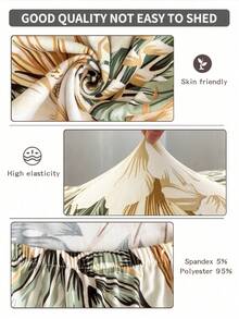 1 件户外印花沙发垫套，雨林叶图案沙发套，高弹力防尘可水洗简约现代沙发垫套，适用于客厅卧室，四季皆宜 - 彩色 - 查看 6