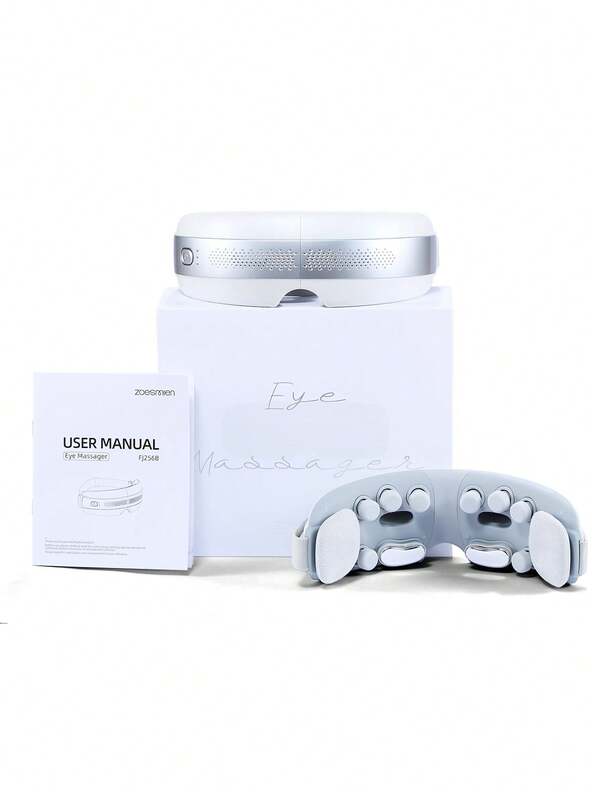 Zoesmien Masseur oculaire ZOESMIEN avec chaleur et refroidissement, cadeaux de Noël et d'anniversaire pour femmes et hommes, masque de massage des yeux pour les migraines, masseur oculaire pliable avec fonction Bluetooth et de pression, soulage la fatigue