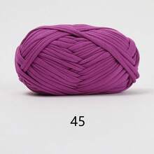 1 pièce 100g Fil de t-shirt, 30m/pièce Fil élastique de tissu pour crochet et tricot DIY, fil épais pour bretelles, pour projets de couverture, tapis et décoration maison faits main au crochet