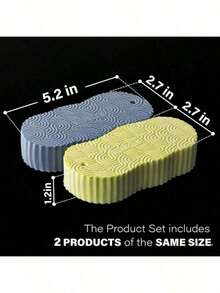 Magic Exfoliating Bath Sponge,3D Super Soft Exfoliating Bath Sponge,Skin Friendly And Reusable,Alternative To Exfoliating Gloves,Random Color. - 1個 - 查看 5