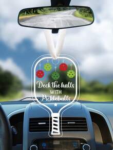 Deck The Halls With Pickleballs, Pickleball Transparent Acrylic Ornament, Xmas Hanging Acrylic Ornaments, Personalized Pickleball Christmas Ornament, Deck The Halls Gifts For Pickleball Lover And Sport Lovers - Clear - 查看 5