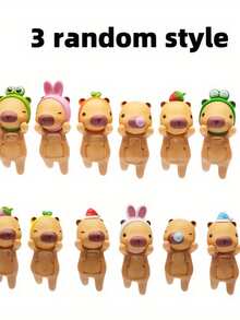 1/6 - 12 Pieces. Cute Kapibara Decorative Items, With Multi-Functional Design, Suitable For Mobile Phones, Computers, In-Car Displays, Etc. The Styles Are Random. - 1/3 chiếc - Xem 5