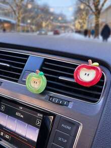 Accesorios de resina DIY para manzanas simuladas, salidas de aire, decoraciones interiores y accesorios de coche frescos