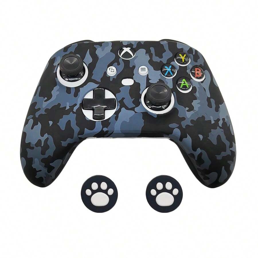 1 Funda de Control + 2 Tapas de Joystick, Impresión por Transferencia de Agua, a Prueba de Sudor, Resistente a Arañazos, a Prueba de Polvo, Experiencia de Juego Mejorada, Compatible con Series S, Compatible con Series X - Multicolor - Ver 1