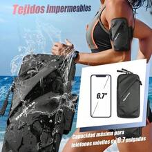 Brazalete de Correr, Brazalete Impermeable para Deportes al Aire Libre, se Adapta a y Todos los telfonos celulares Lila - Azul Claro - Ver 6