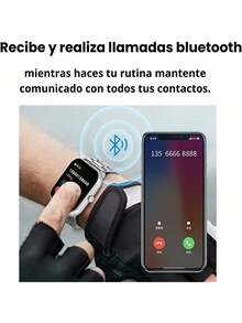 Reloj inteligente,straps monitoreo de salud carga inalámbrica de llamadas Bluetooth Smartwatch - Negro - Ver 5
