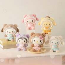 Sanrio 三丽鸥系列奶嘴、泰迪熊、Hello Kitty毛绒玩具、My Melody、Kitty猫咪吊坠、钥匙扣、包包配件、生日礼物、男女童礼物、圣诞节礼物 - 彩色 - 查看 1