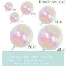 60in/50in/32in/10in Oversized Colorful 4D Balloon, Suitable For Weddings, Birthdays, Anniversaries, Fashion Parties, Back To School, Summer Parties, New Year, Christmas Decorations