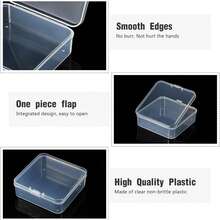 12个迷你贴纸收纳盒，透明塑料珠子收纳盒，适合收纳小物件、珠子、首饰、名片、游戏配件、工艺品、学习用品，非常适合开学季和圣诞节。 - 彩色 - 查看 7