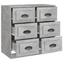 vidaXL Sideboard In Betongrau 70x35,5x67,5 Cm Aus Holzwerkstoff - Grey - View 8