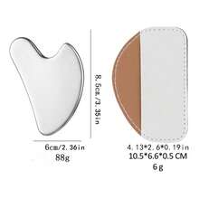 1 件加厚不锈钢刮痧板，用于面部和身体的金属按摩工具，淋巴引流，缓解面部紧张，刮痧按摩工具 - 理想的女性礼物、头发、美发工具、护发、学校、返校、旅行、旅行必需品、家庭必需品、水疗、按摩工具、按摩、按摩器、水疗 - 彩色 - 查看 14