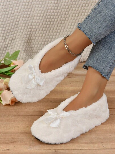 RALSWNAY Fall/Winter Women's Soft Bottom Loafers,Fluffy Slippers