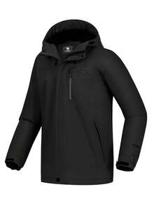 CAMEL CROWN Women's Waterproof Warm Ski Jacket With Fleece Lining And Hood, Winter Ski Wear - Phantom Black - View 3