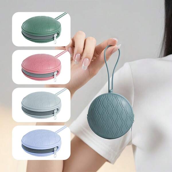 Fashionable Silicone Pacifier Storage Box, Dust-Proof Pacifier Bag, Stroller Hanging Accessory, Silicone Storage Pouch, Versatile Hanging Bag For Outdoor Travel, Lightweight And Durable, Multi-Functional Storage For Small Items