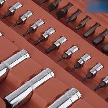 GEARZAAR 94pcs 1/4" & 1/2" Socket Ratchet Screwdriver Bit Set With Case FREE NEXT DAY - Default - View 3