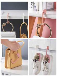 1pc Elephant Wall Hook Office With Non-Slip Design - Stainless Steel, Oval-Shaped, Plastic Material, Single Hook Hanging Bags And Accessories (Random Style),School Supplies,Back To School - Nhiều màu - Xem 3