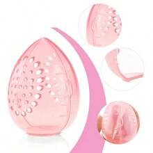 1/2 Piezas Caja de almacenamiento duradera para esponjas de maquillaje, Caja de almacenamiento para huevos de belleza, Caja de almacenamiento para esponjas de maquillaje, Caja de almacenamiento para polvos de huevo de maquillaje, Caja de almacenamiento transparente para polvos cosméticos - Transparente, Caja de almacenamiento a prueba de humedad, Diseño con patrón - Fácil de transportar, Ideal para viajes, Caja de almacenamiento de belleza perfecta para cosméticos