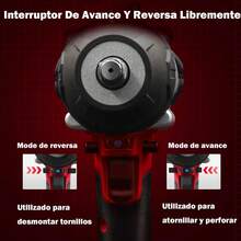 Juego de Llaves de Impacto Inalámbrico, Pistola de Impacto con Motor sin Escobillas de 800 N.m de Par Elevado con 2 Baterías de Litio de 4000mah, Cargador Rápido, 11 Vasos de Impacto - 1 - Ver 5