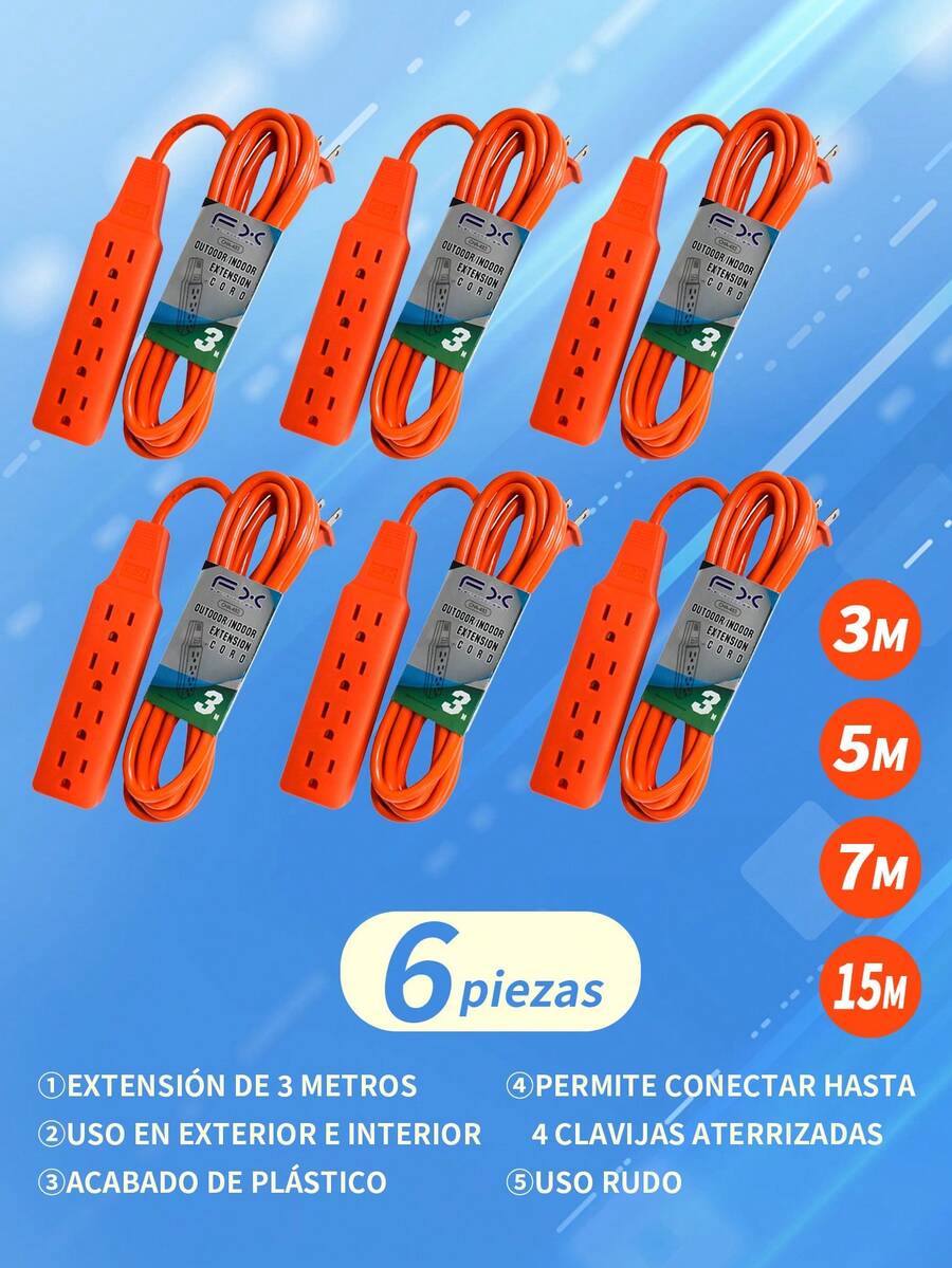 Extension Cords - 6 Pieces - View 1