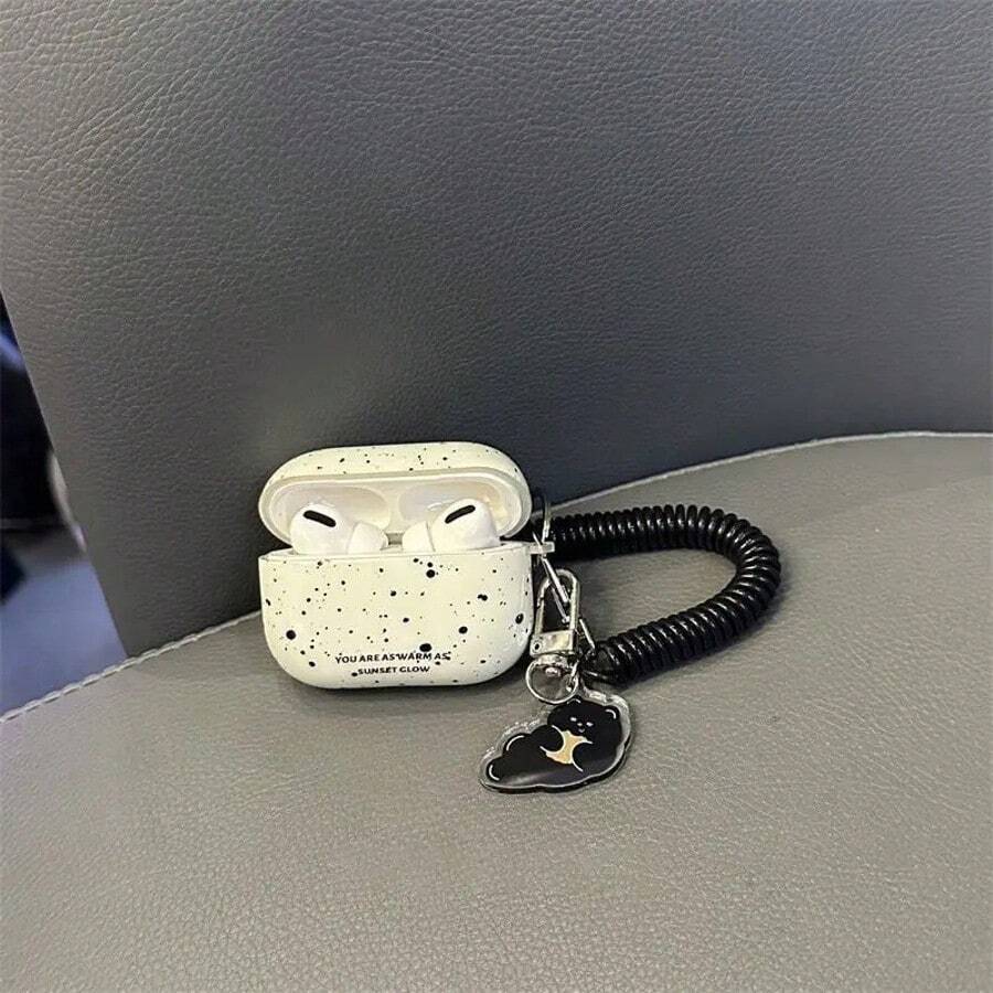 INS Korean Style Polka Dot Protective Case Compatible With Airpods/ Pro, Soft Silicone Cover Compatible With Apple Earphones