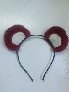 1 件新款毛绒熊头带，女士卡通日常化妆面膜洗脸运动头带，动物优雅可爱休闲街头派对涤纶头带，四季适用，发带，发箍头带 - 毛絨小熊髮箍 - 查看 20