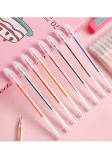 闪光凝胶笔套装，8/12/18/24/36/48色闪亮凝胶墨水笔，1.0毫米细尖闪光笔，适用于涂色、绘画、剪贴簿、日记和卡片制作 - 套裝 - 查看 4